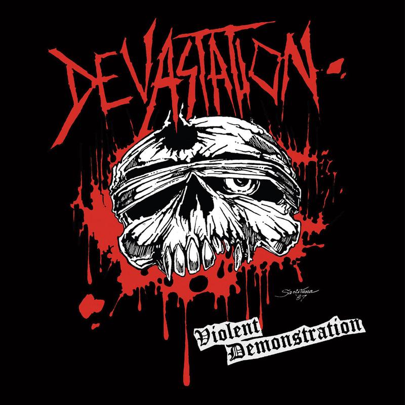Devastation – Violent Demonstration (Clear Vinyl w/ Red Splatter 2xLP) (LP)