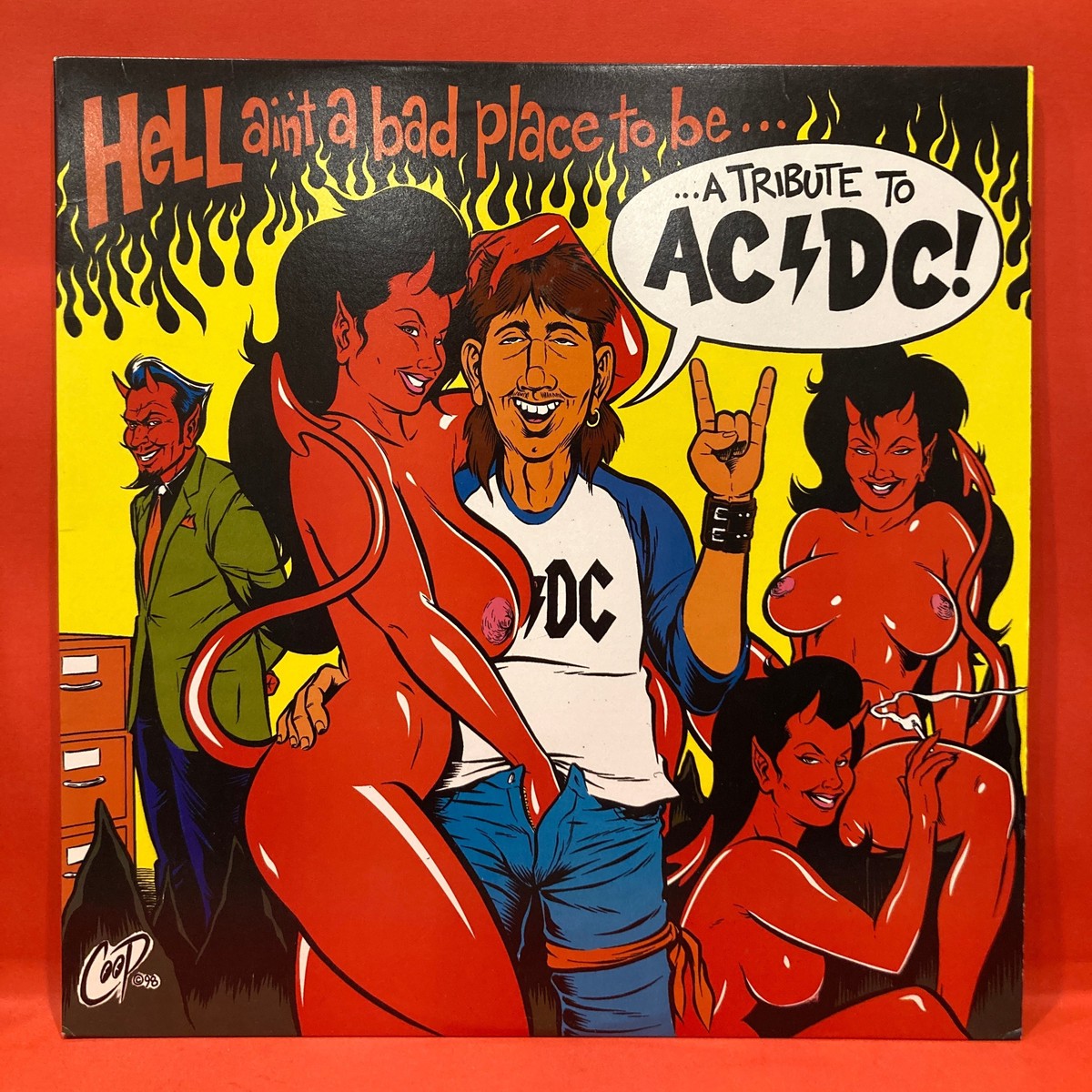 HELL AINT A BAD PLACE TO BE… A TRIBUTE TO AC/DC – LP – VINYL – 1985 VARIOUS ARTISTS COMP