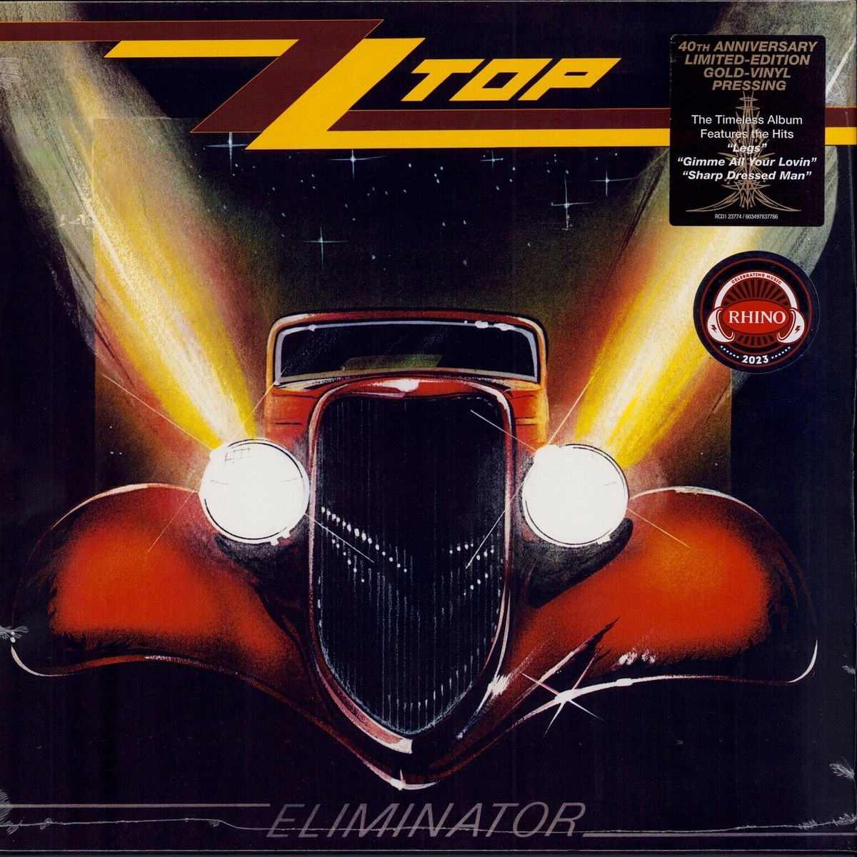 ZZ Top - Eliminator (Gold Vinyl LP) 40th Anniversary - Limited Edition