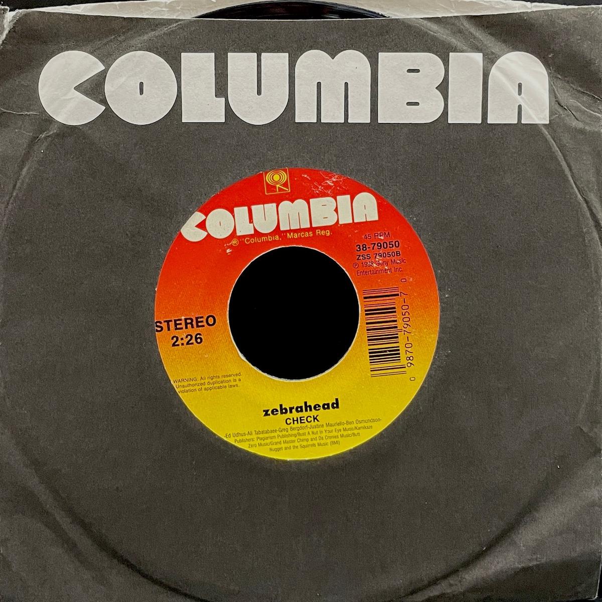 ZEBRAHEAD / Get Back / Check (7inch)